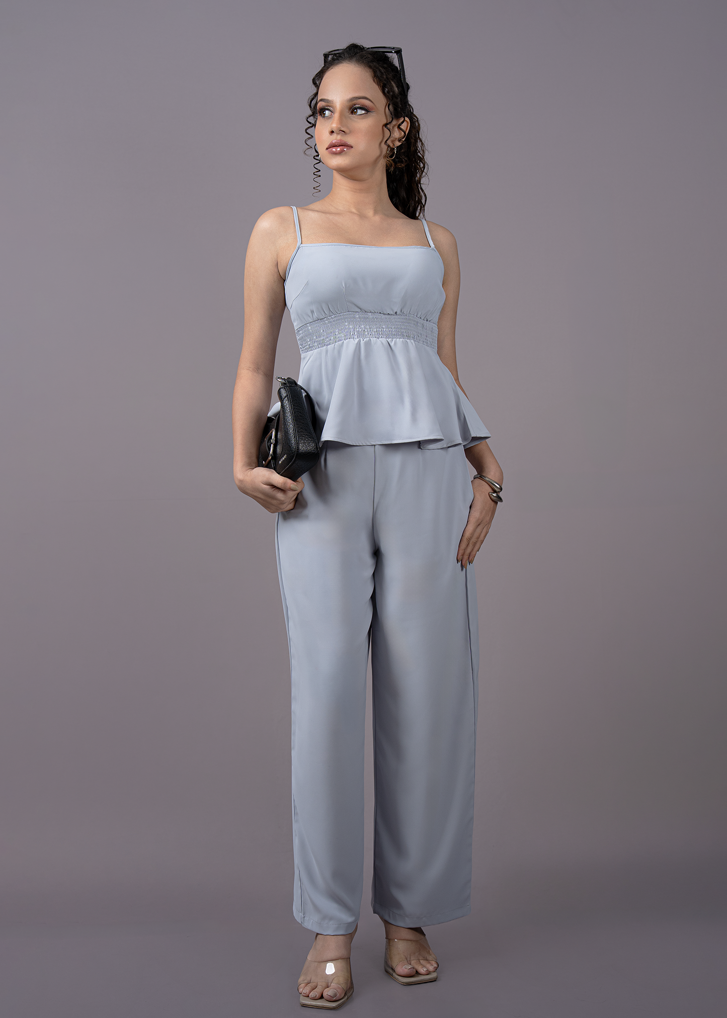 T253 | Sea Frill Top & Pant Set