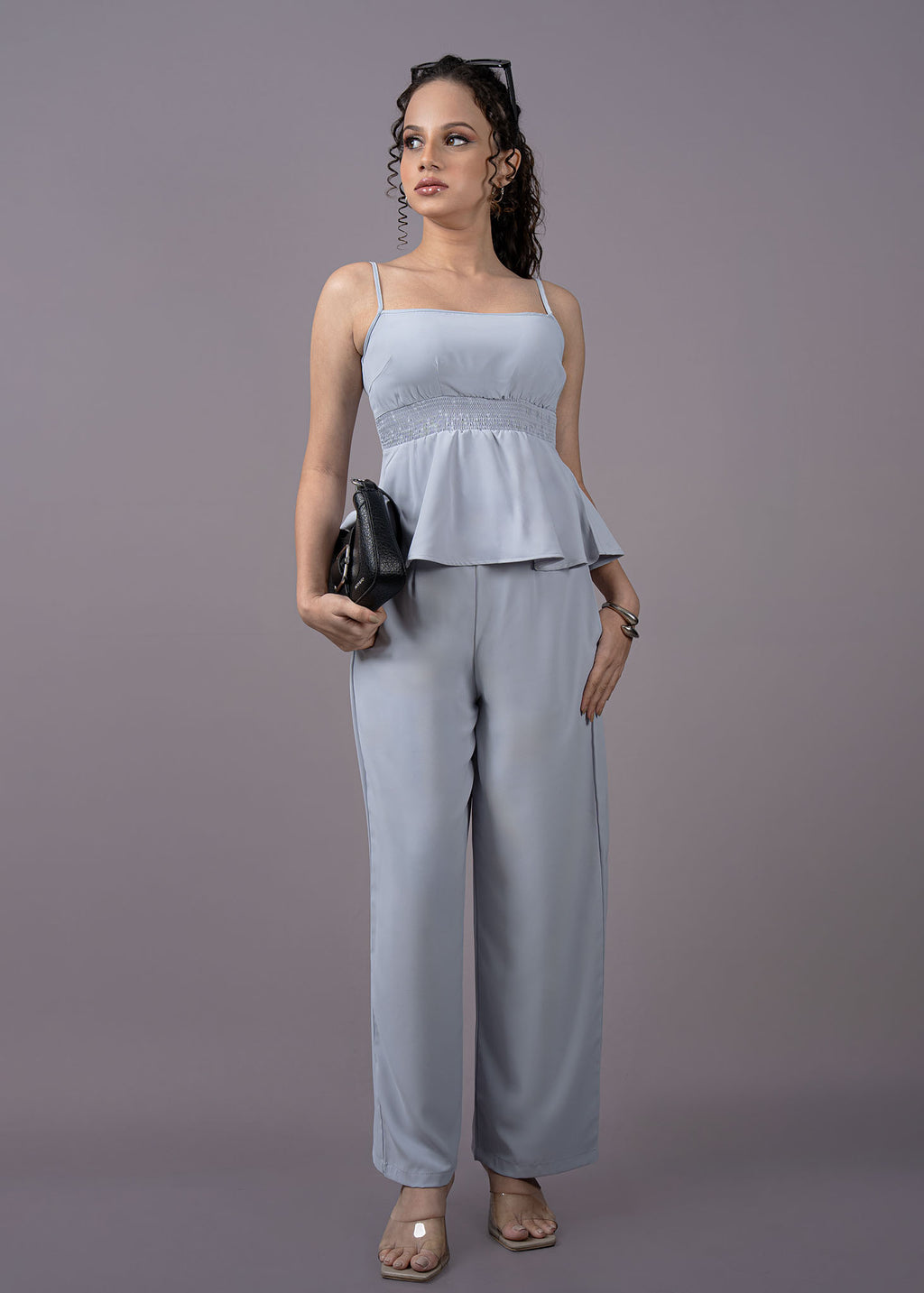 T253 | Sea Frill Top & Pant Set