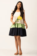 D086 | Frill Detailed Bustier Mini Dress