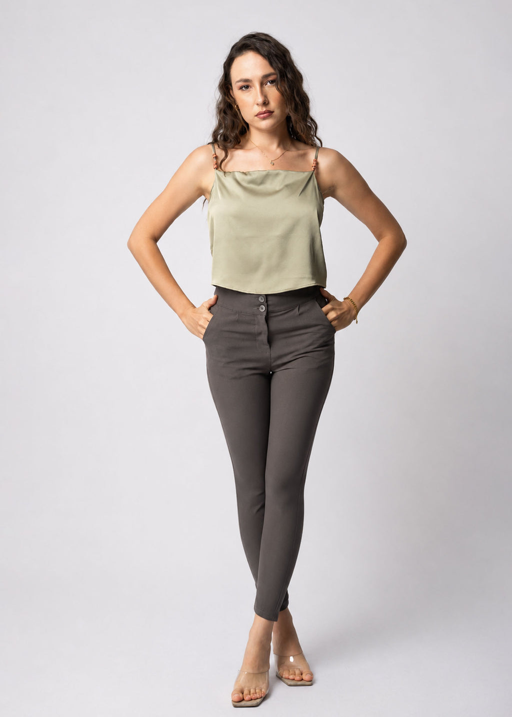 T264 | Strap Cowl Top