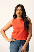 T146 l Linen Lace Top