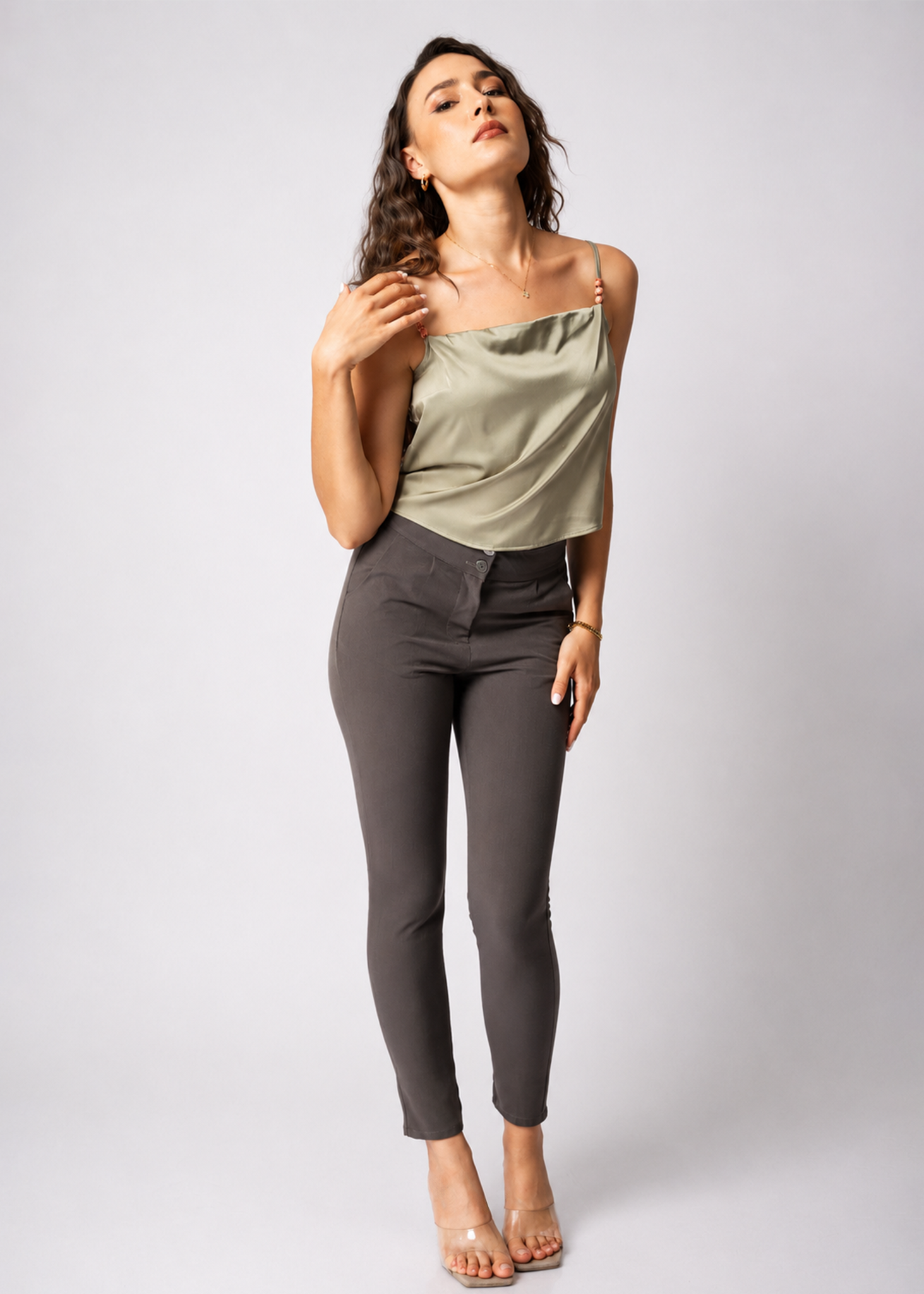 T264 | Strap Cowl Top