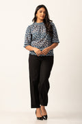 T097 | Gather Detailed Printed Top