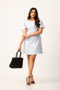 D126 | Balloon Sleeve Midi Dress