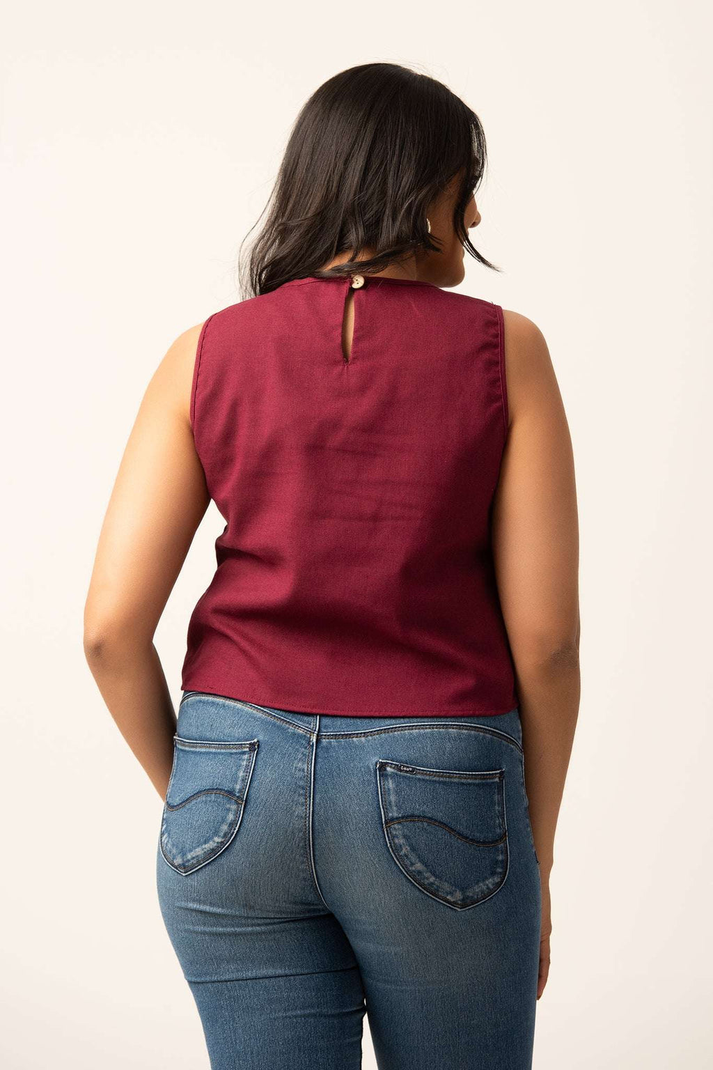 T146 l Linen Lace Top