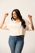 S141 | Cro Linen Crop Shirt