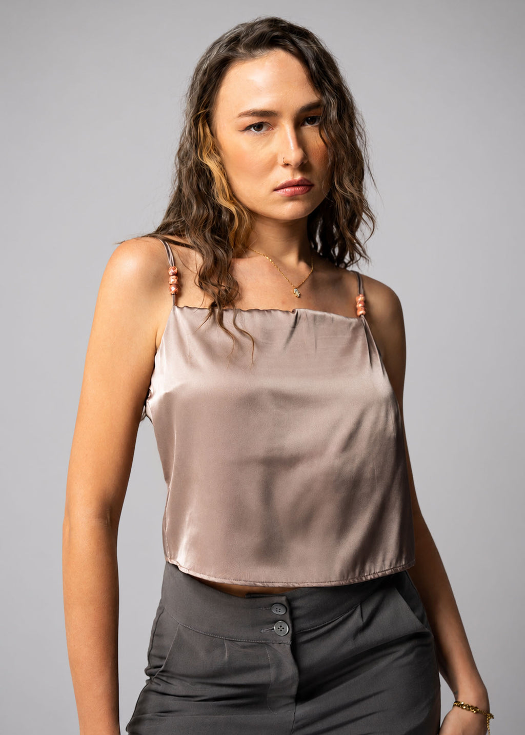 T264 | Strap Cowl Top