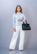 S132 | Lila Lace Detailed Shirt