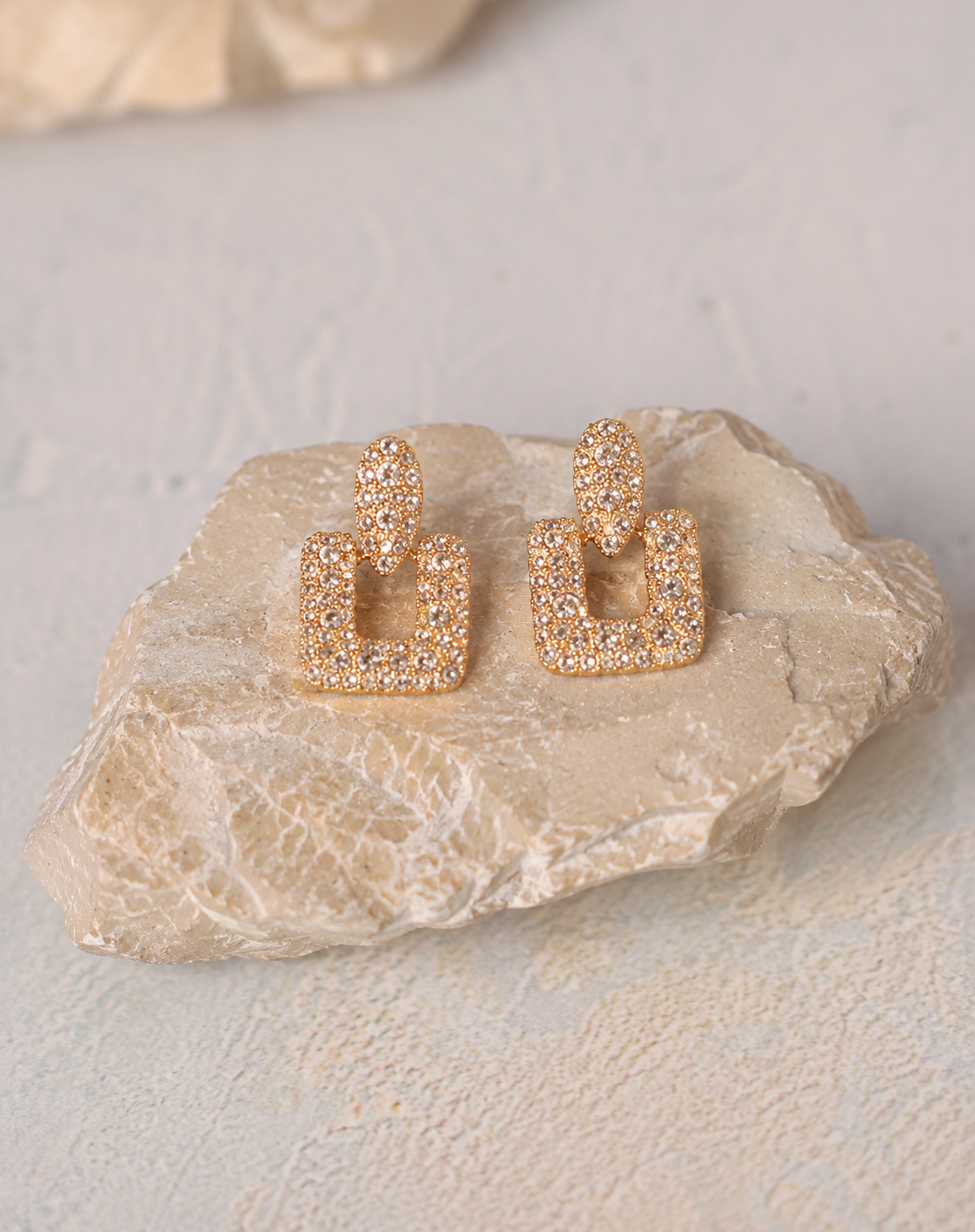 Gold Rhinestone Earring