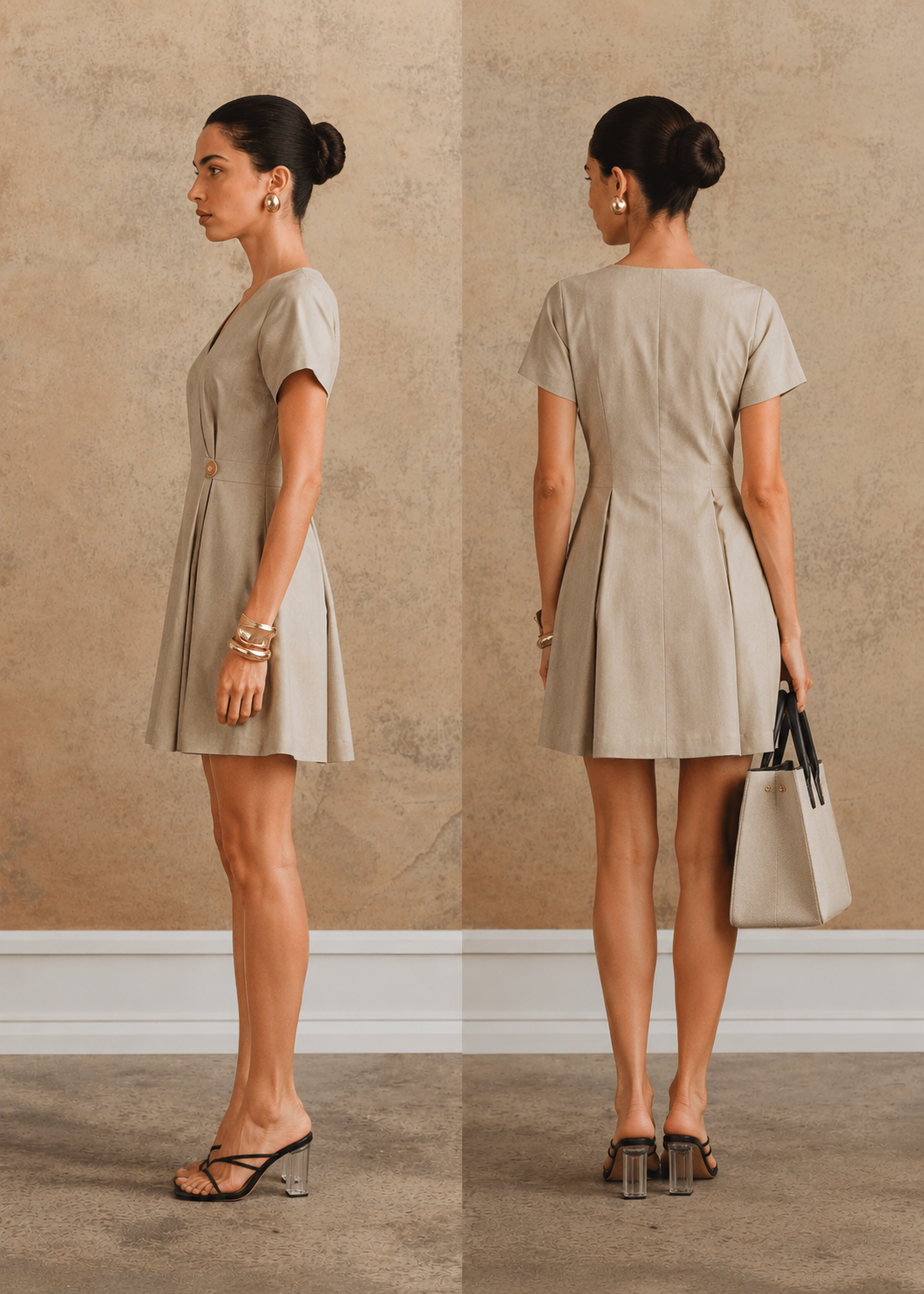 D037 | Pleated Delight Mini Dress