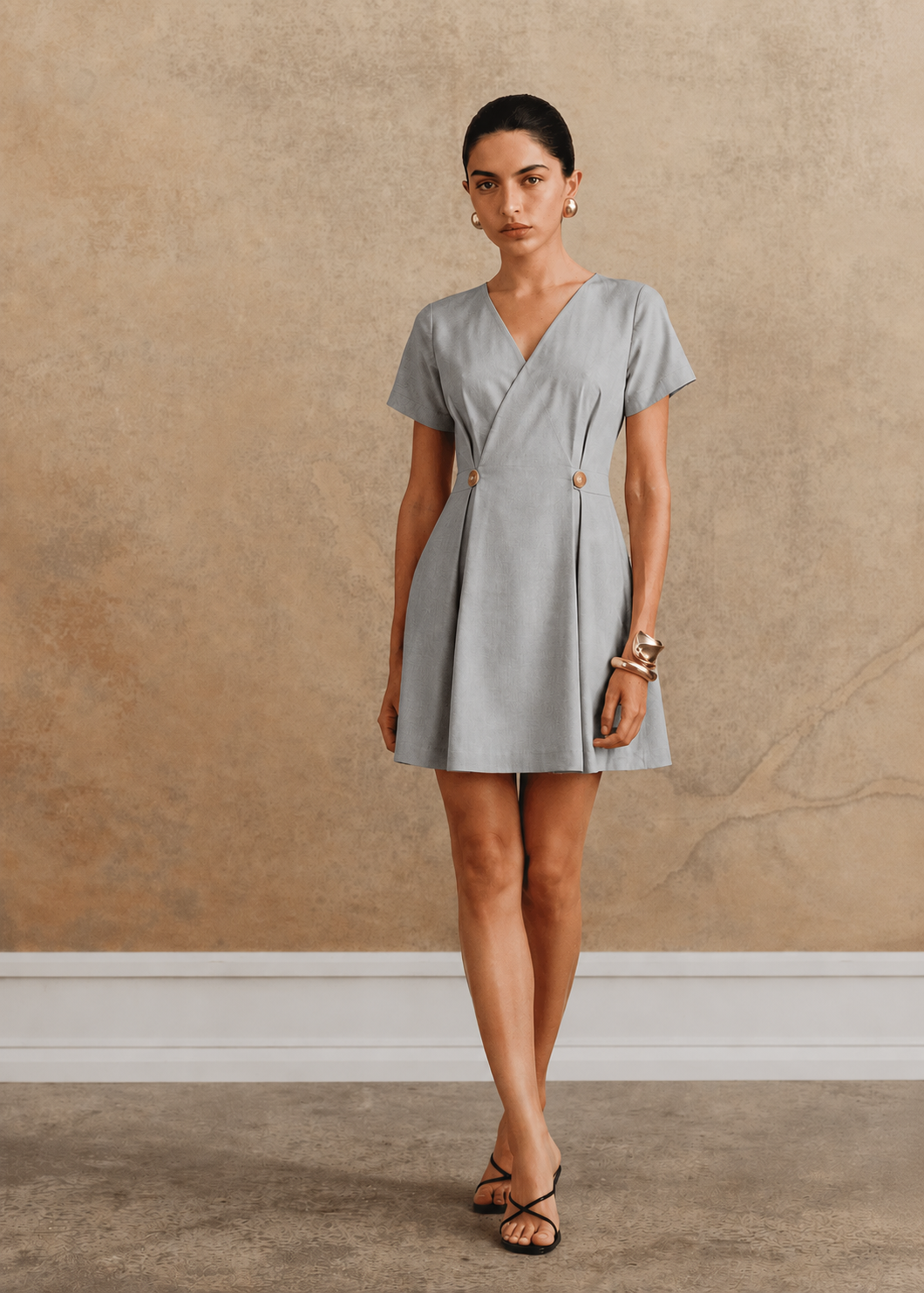 D037 | Pleated Delight Mini Dress