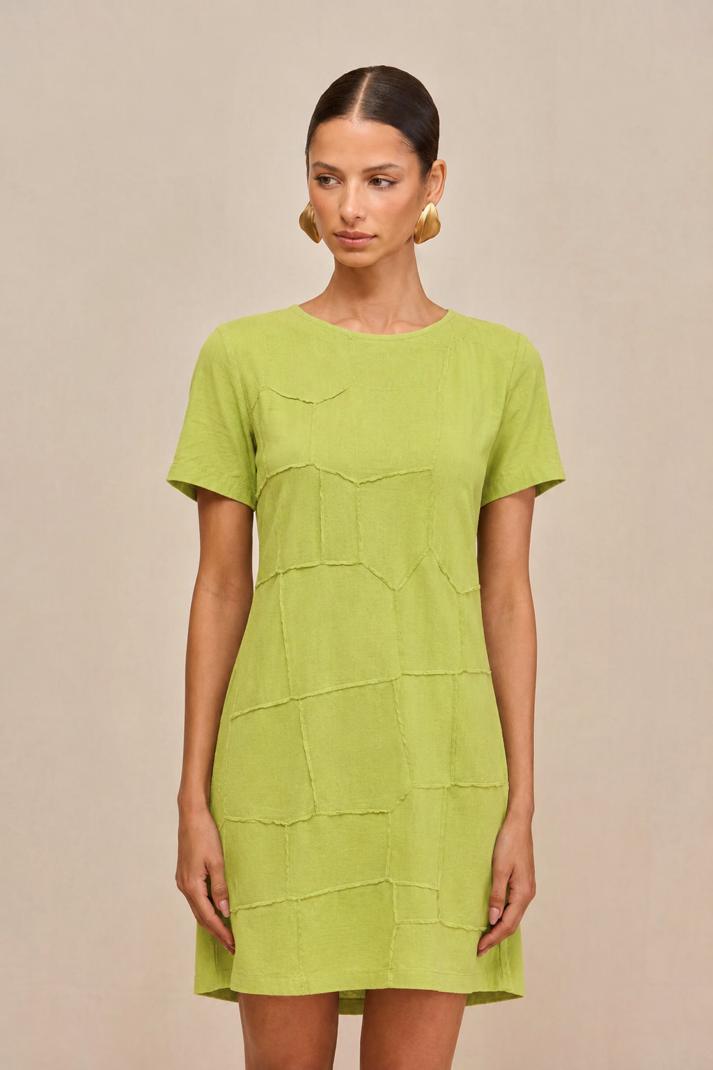 D017 | Pintuck Detailed Mini Dress