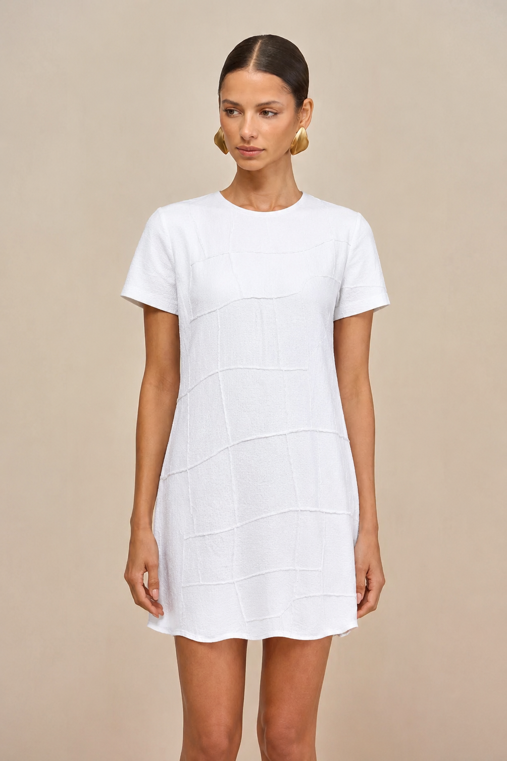 D017 | Pintuck Detailed Mini Dress