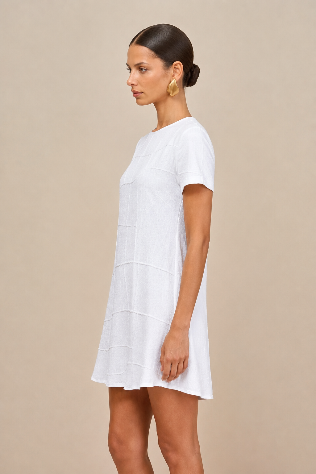 D017 | Pintuck Detailed Mini Dress
