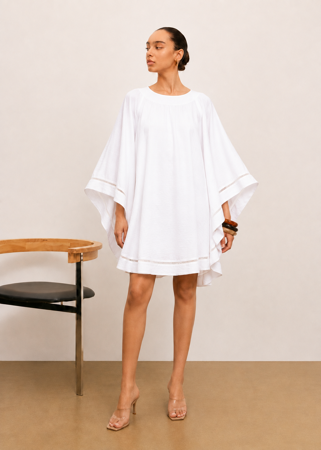 D032 | Lace Crescent Mini Dress