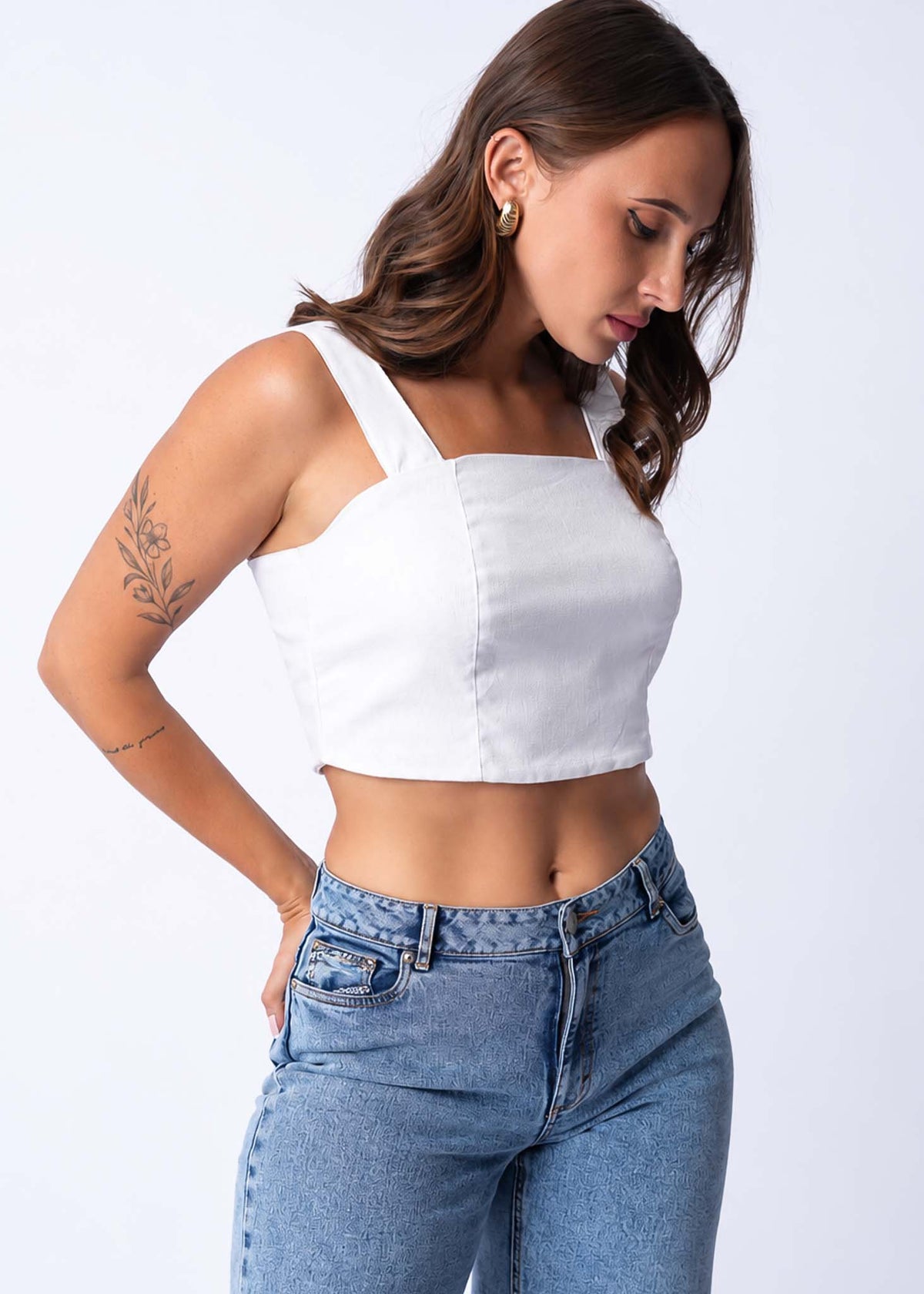 T098 | Linen Square Top