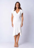 Ruffled Hem Dress Kirsche Main