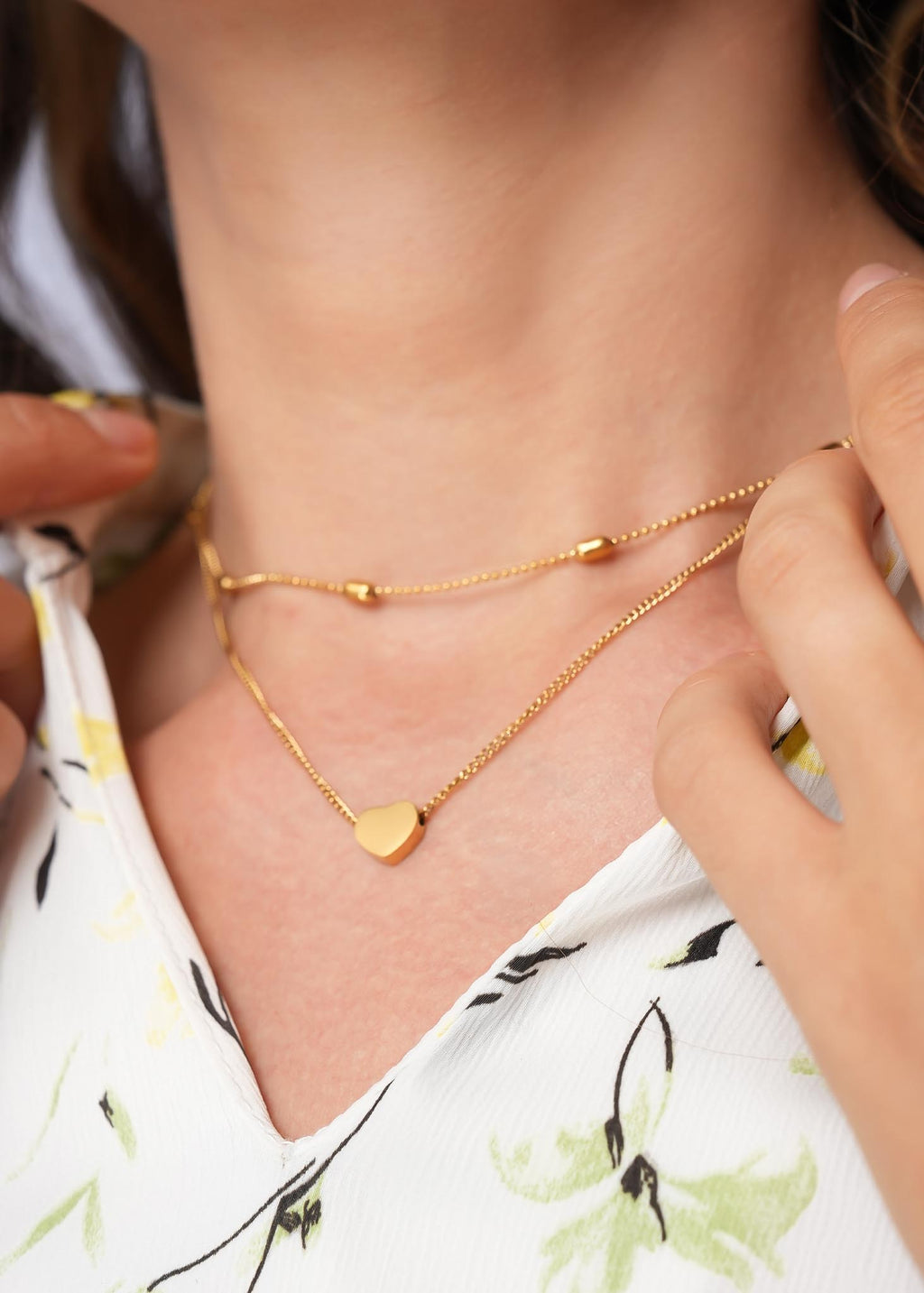 NC0130 | Layered Heart Necklace