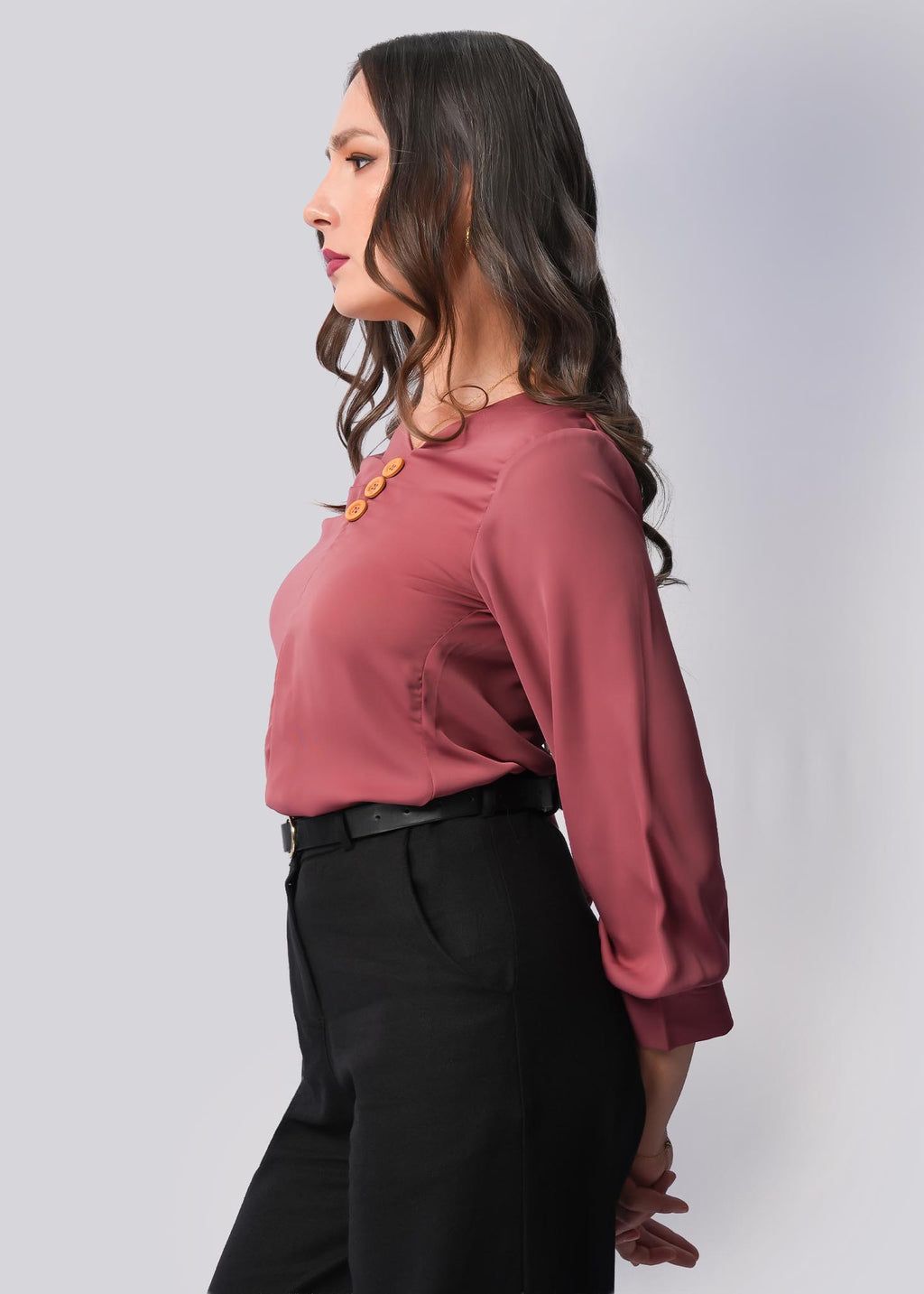 T059 | Button Pleated Top