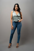 T221 | Halter Sateen Top