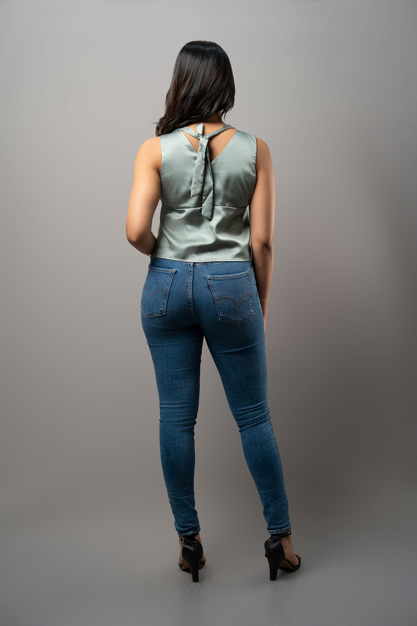 T221 | Halter Sateen Top