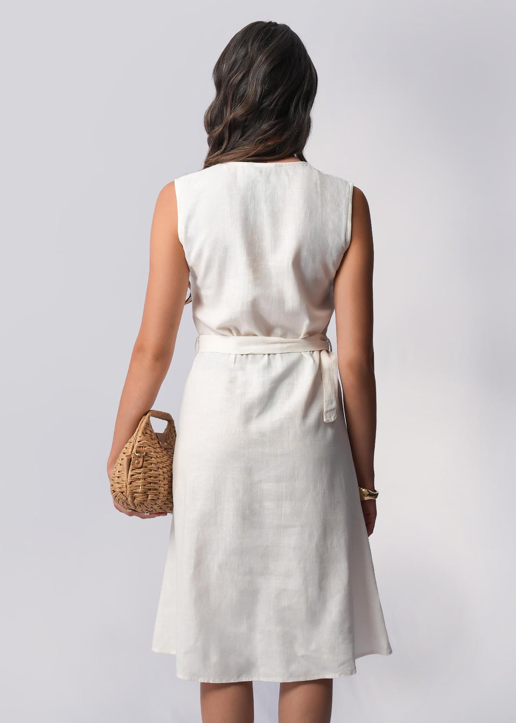 D038 | Belt Detailed Maxi Dress