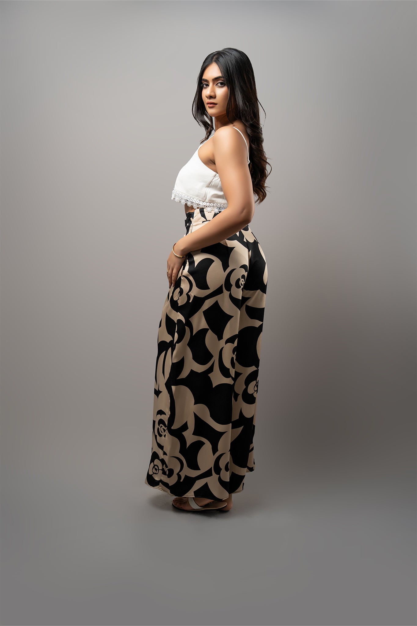 P208 | Printed Wide Leg Pant