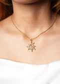 NC0142 | Swirl Sun Necklace