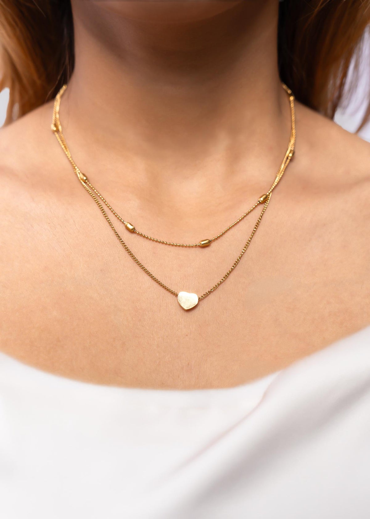 NC0130 | Layered Heart Necklace