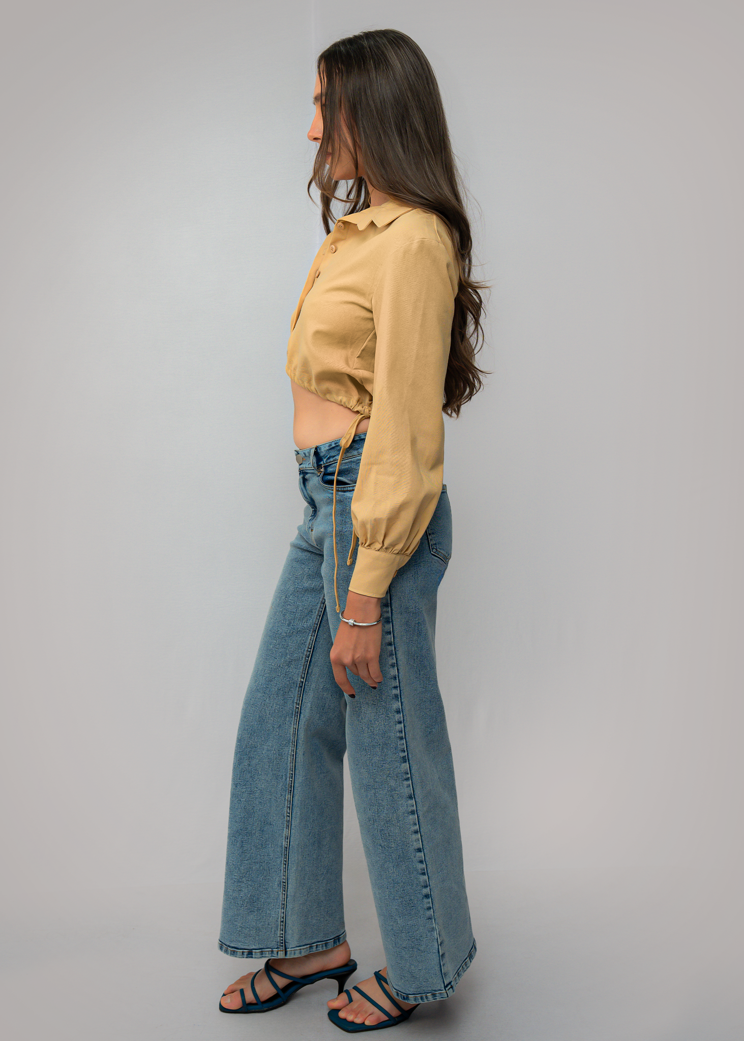 T101 | String Pull Up Shirt Top