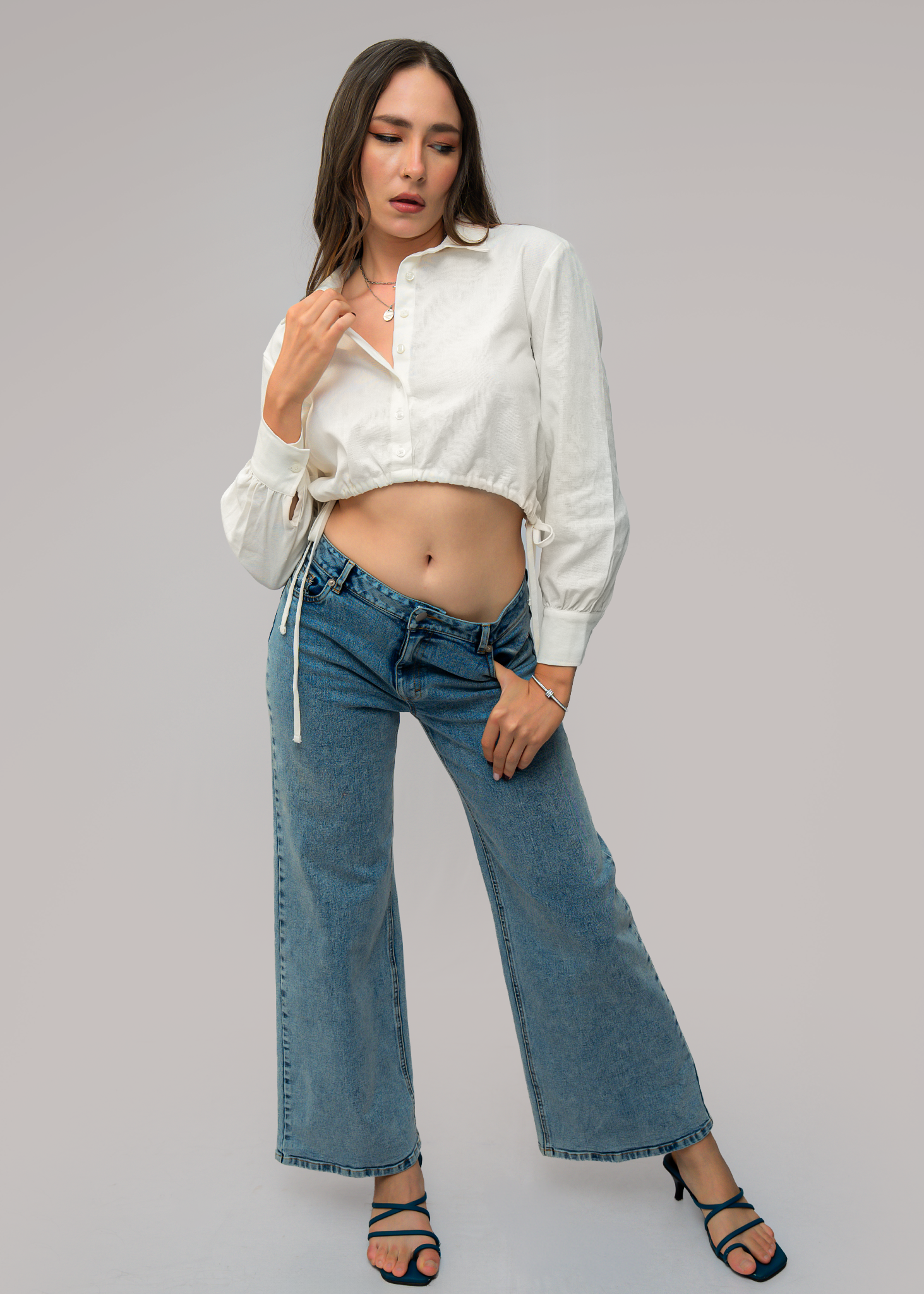 T101 | String Pull Up Shirt Top