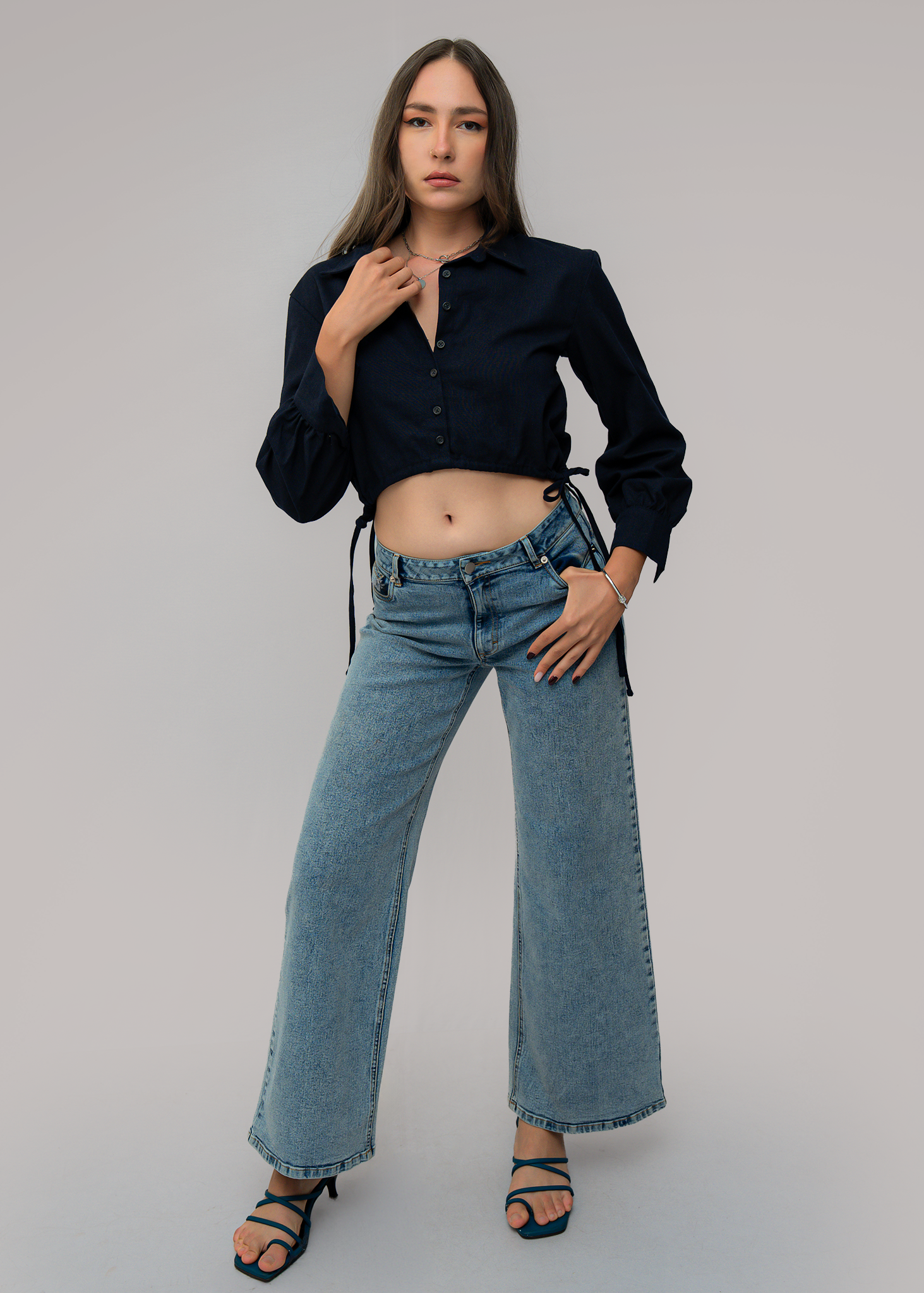 T101 | String Pull Up Shirt Top