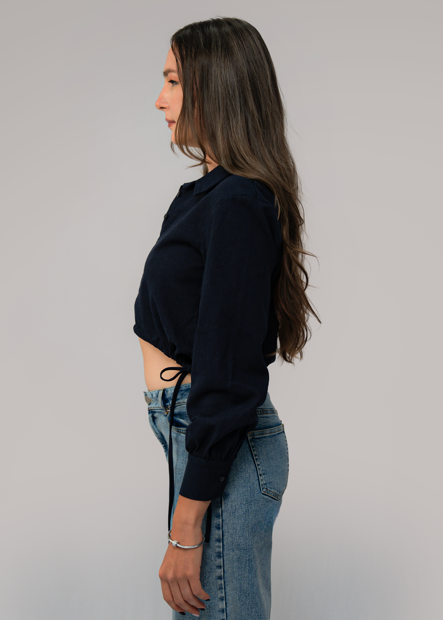 T101 | String Pull Up Shirt Top