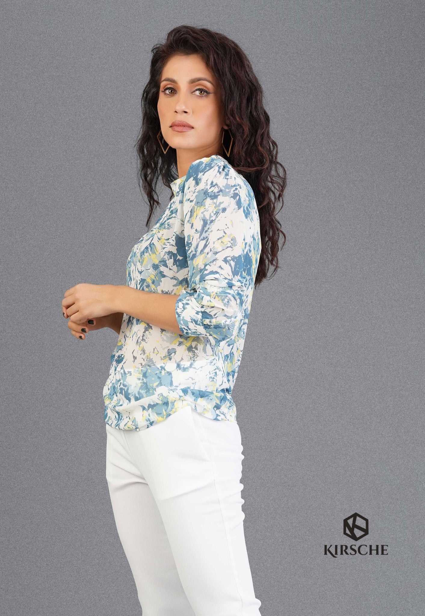 T040 | Front Pleated Ls Top