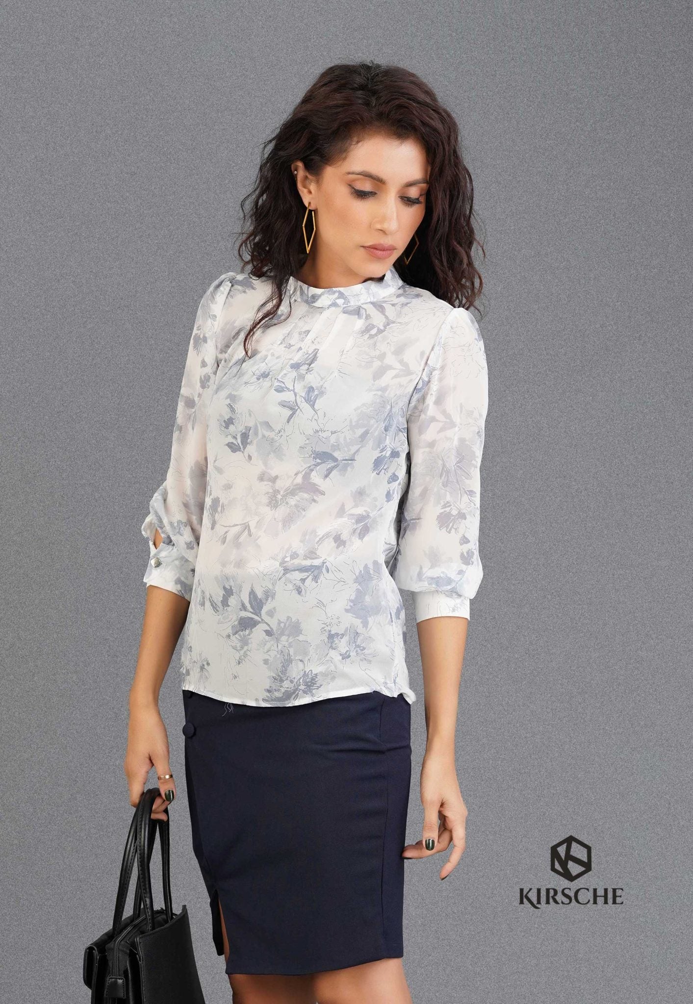 T040 | Front Pleated Ls Top