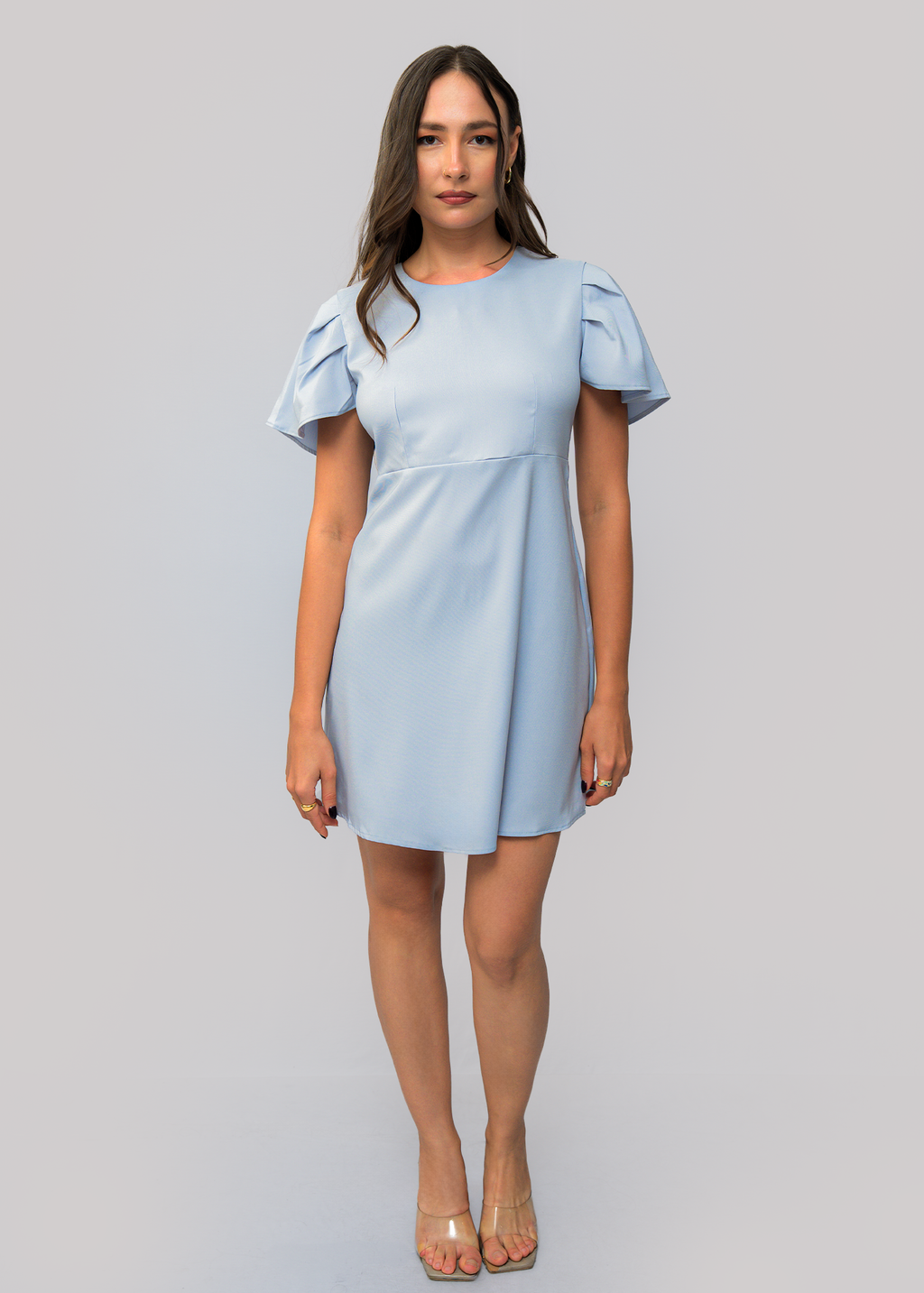 D126 | Balloon Sleeve Midi Dress