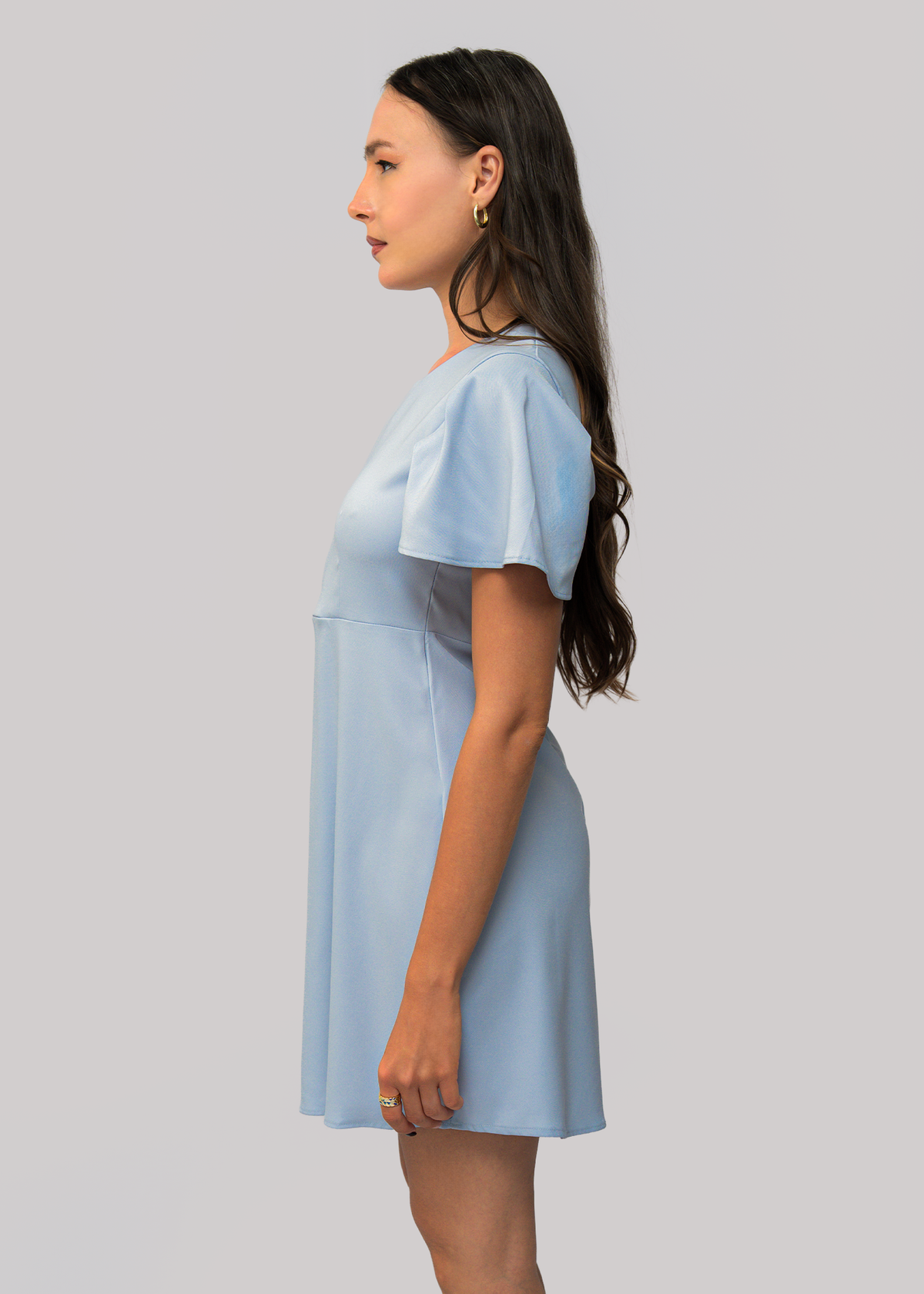 D126 | Balloon Sleeve Midi Dress