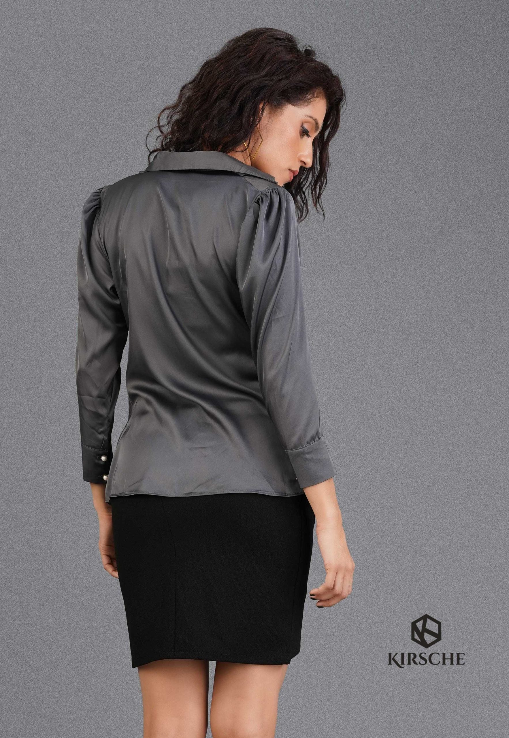 T019 | Cowl Neck Satin Top