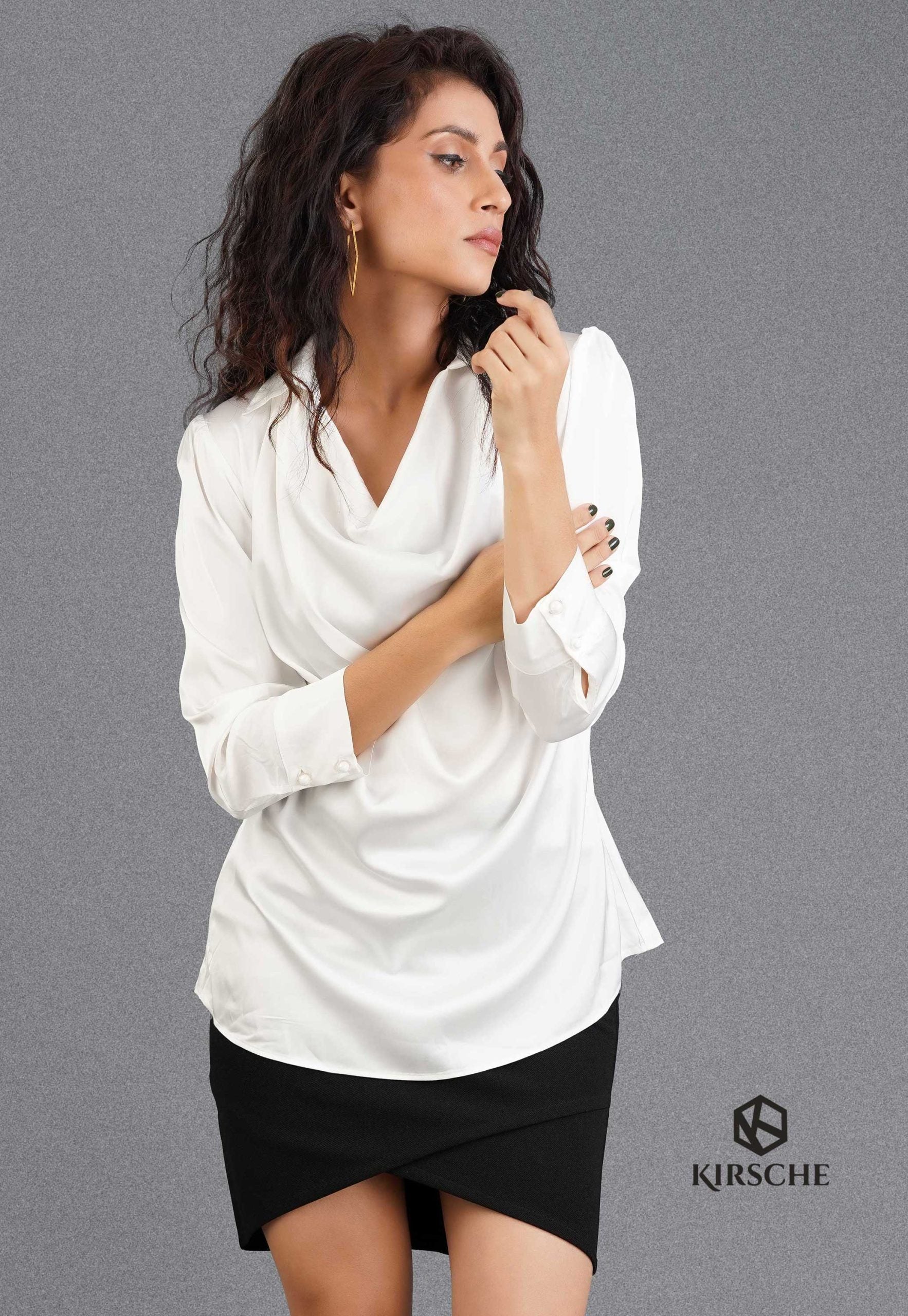 T019 | Cowl Neck Satin Top