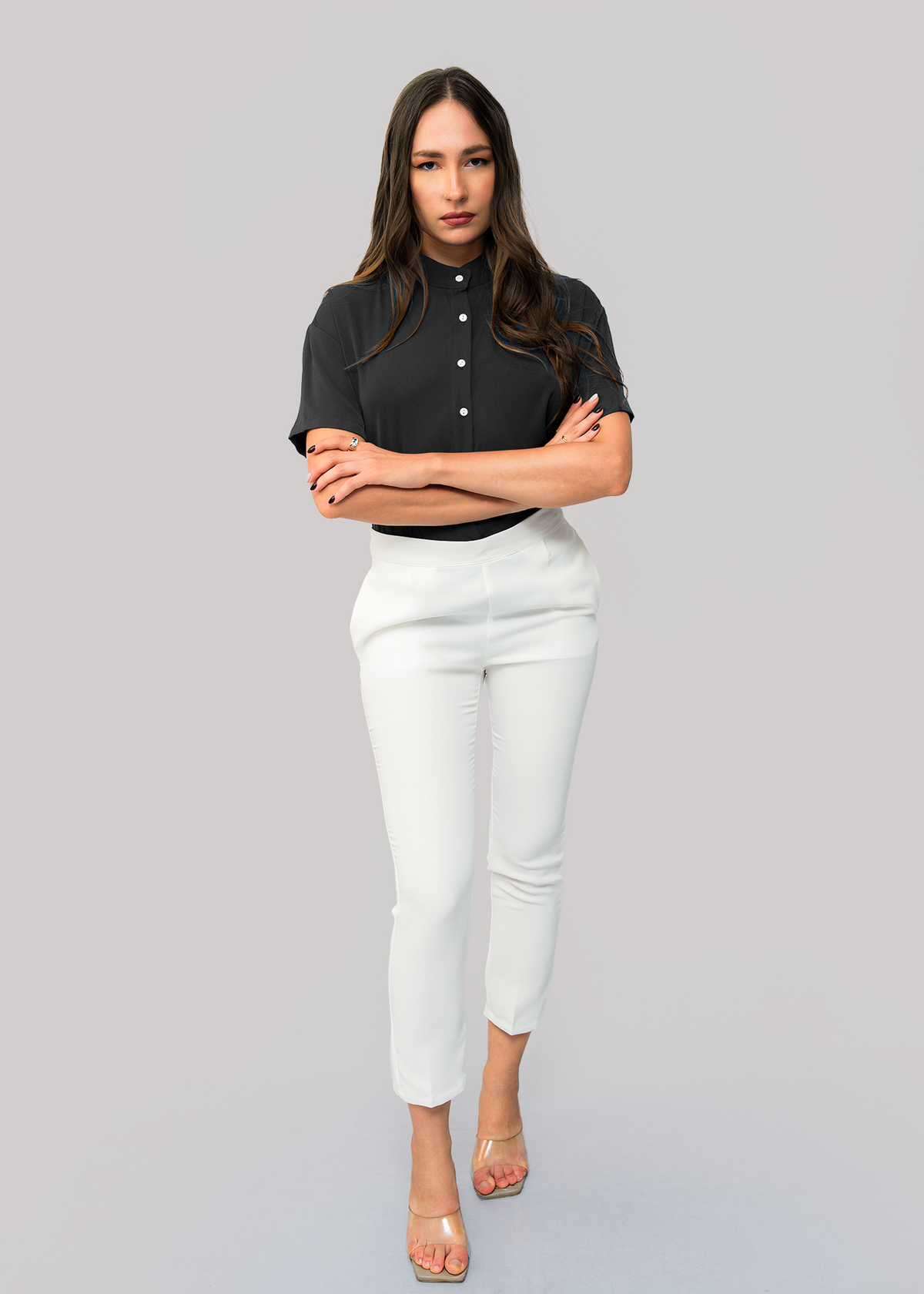 S102 | White Button Oversize Shirt