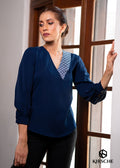 T023 | Front Contrast Detailed Top