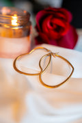 ER0048 | Heart Hoop Earrings | Gold