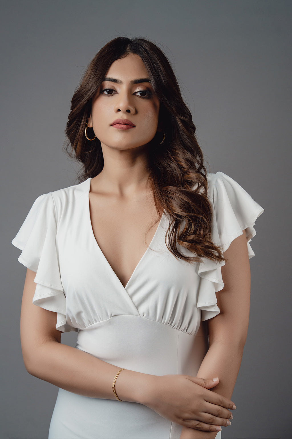 D073 | Ruffled Hem Dress