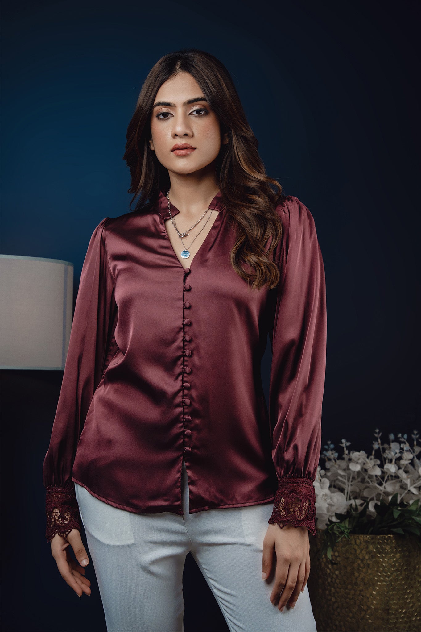 S067 | Lace Detailed Shirt