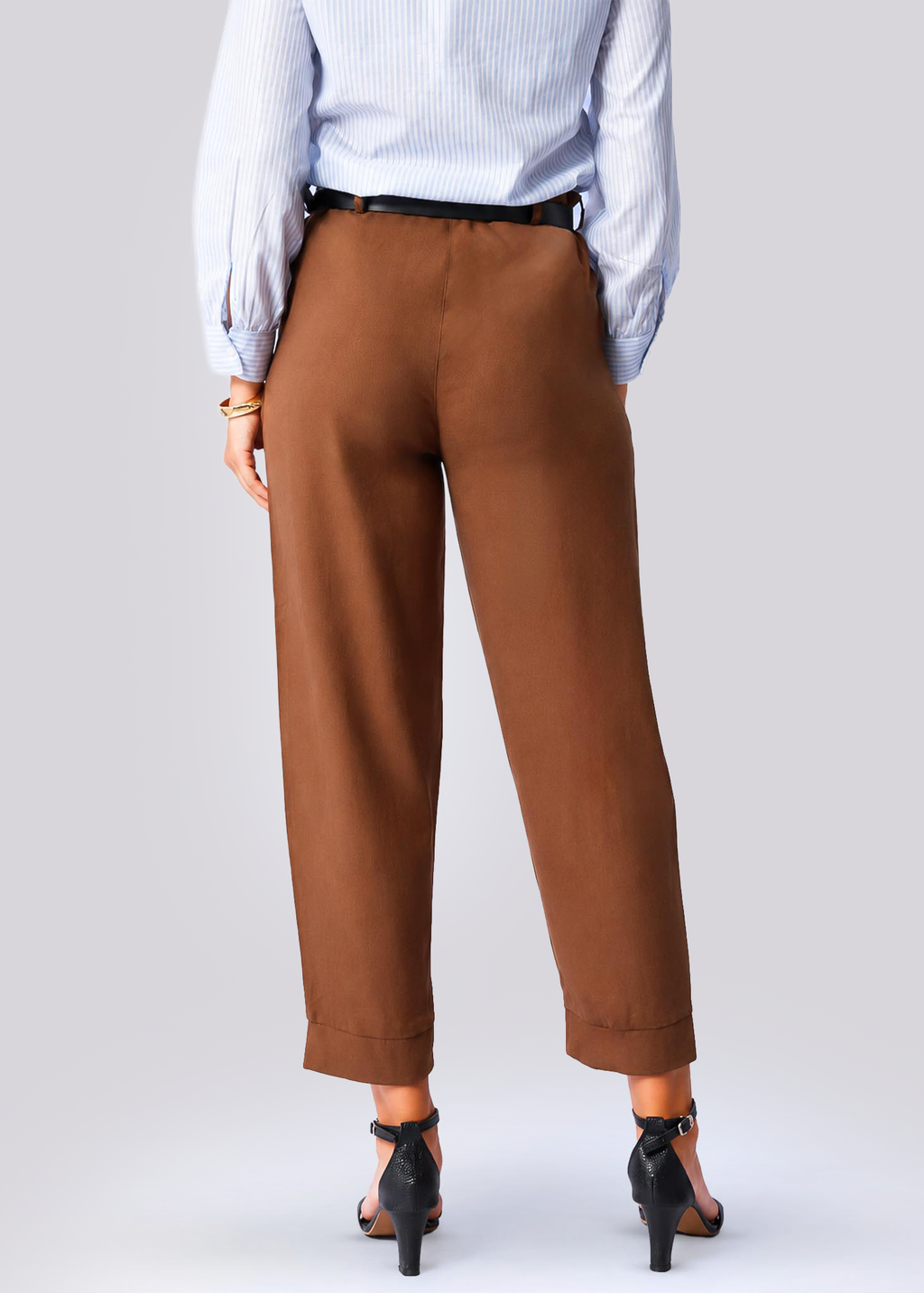 P021 | Bottom Pleated Linen Pant