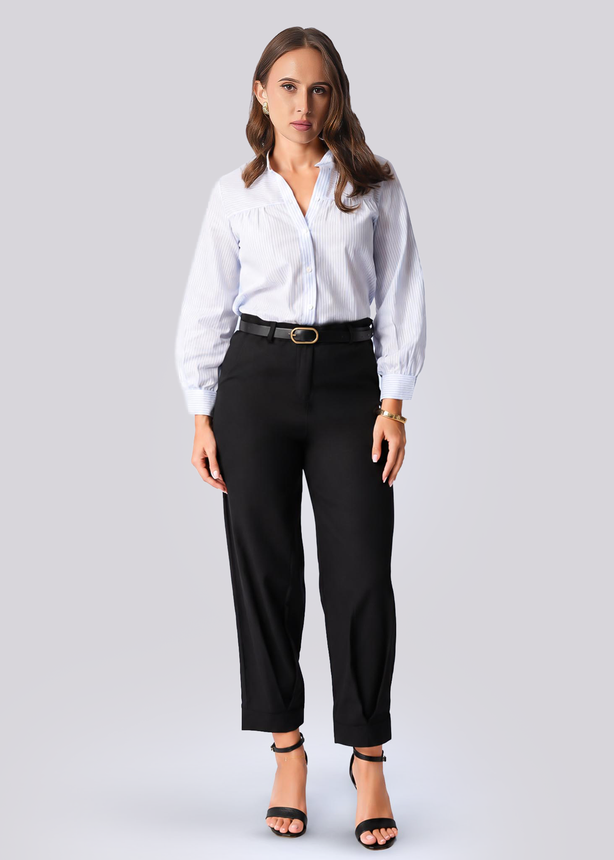 P021 | Bottom Pleated Linen Pant
