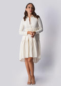 D115 | Back Tail Tiered Midi Dress