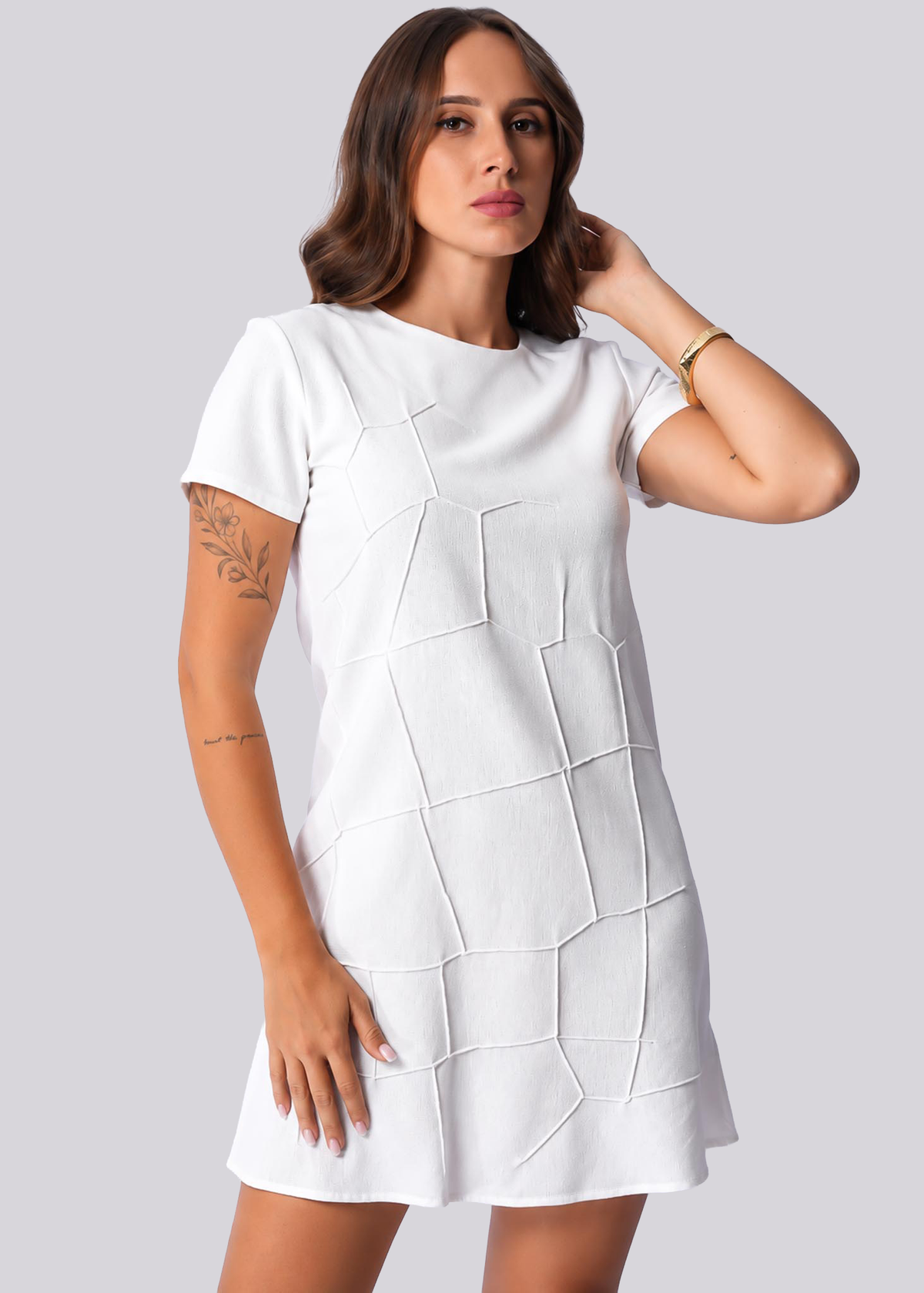 D017 | Pintuck Detailed Mini Dress