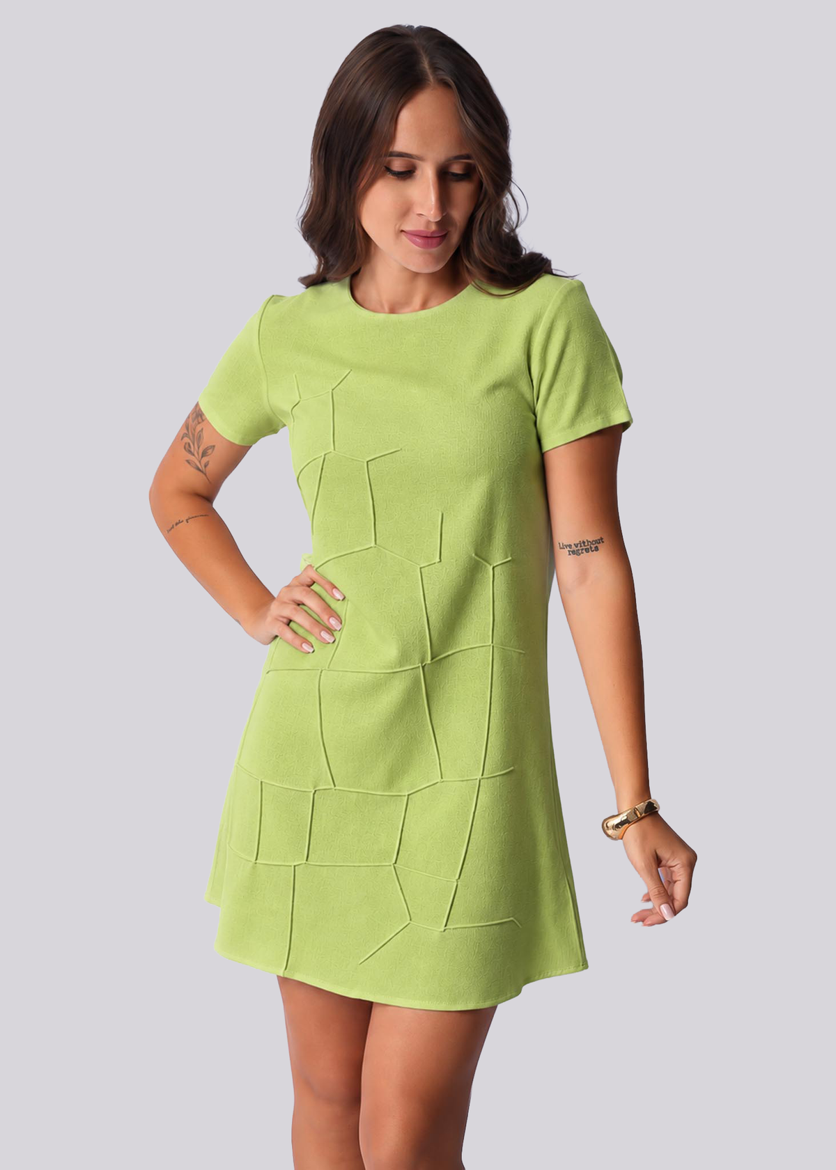 D017 | Pintuck Detailed Mini Dress