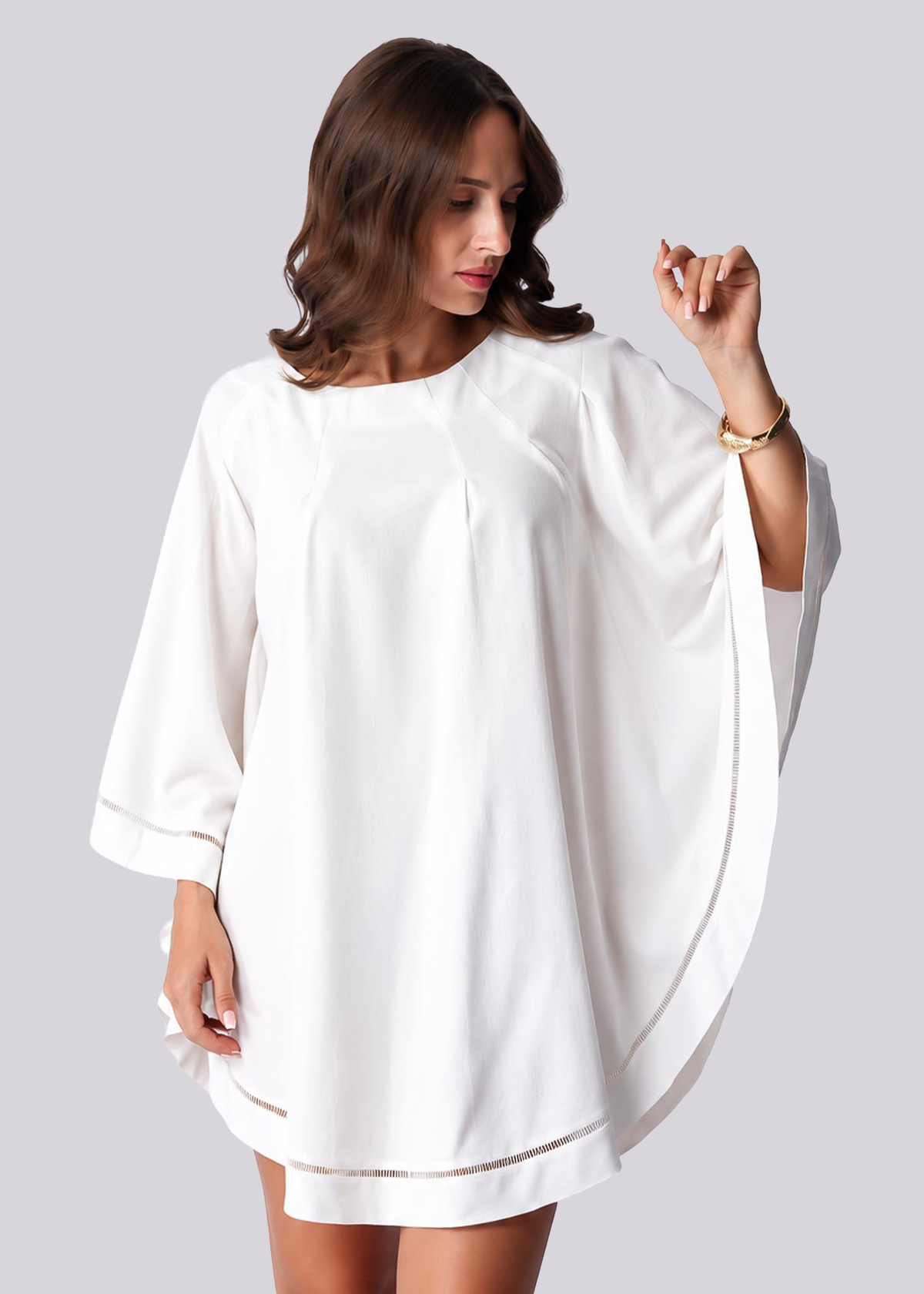 D032 | Lace Crescent Mini Dress
